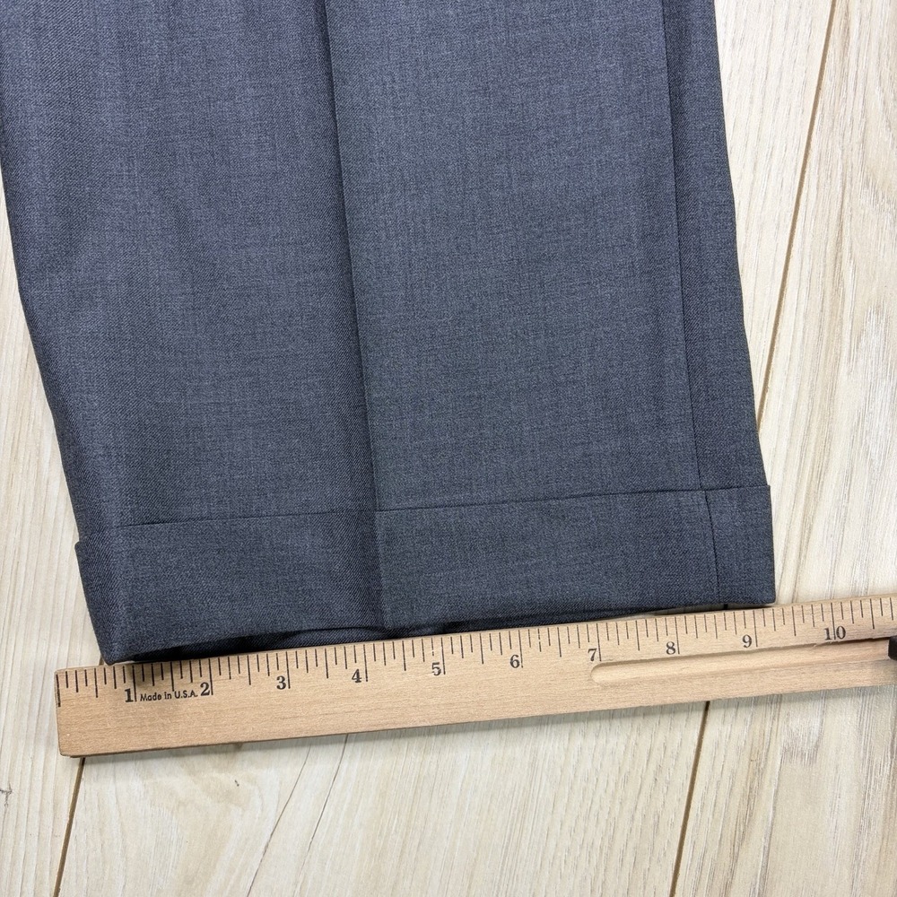 Lubiam 1911 Trousers Men's 41x32 Ermenegildo Zegna Trofeo Wool Gray Dress Pants - Picture 11 of 12